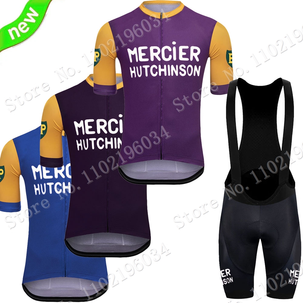 Cycling Bib Shorts - 2023 Mercier 프로 팀 레트로 사이클링