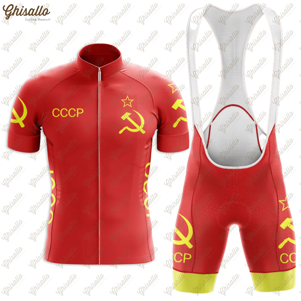 Triathlon Cycling Kit - 남성용 레드 레트로 철인 3 종
