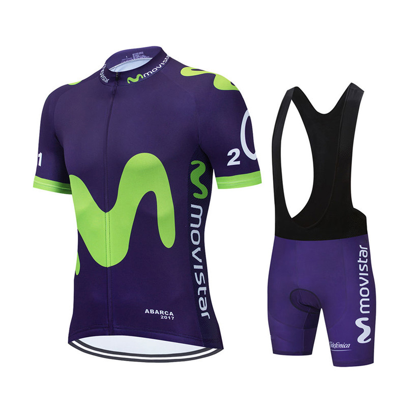 Movistar-신제품 팀 사이클링 저지 세트 MTB  - Cycling Bib Shorts 리뷰 및 가격