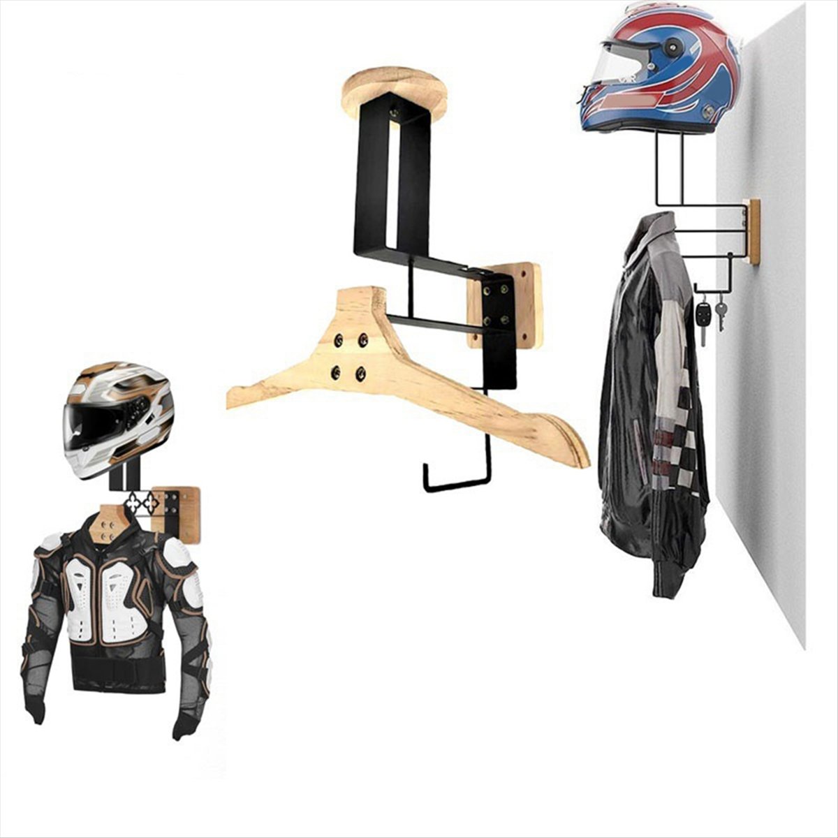 신상품 오토바이 나무 헬멧 홀더 벽걸이 다용도 랙 및  - Cycling Gear Storage Rack 리뷰 및 가격