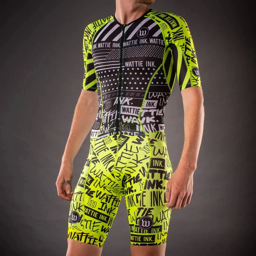 남성용 와티 잉크 스킨수트 사이클링 저지, 자전거 운동 - Triathlon Cycling Kit 리뷰 및 가격