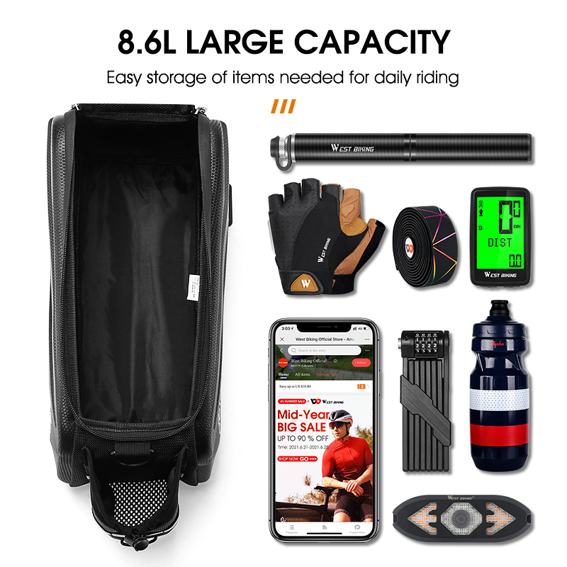 WEST BIKING 하드 쉘 자전거 트렁크 백, 다기 - Cycling Gear Storage Rack 리뷰 및 가격