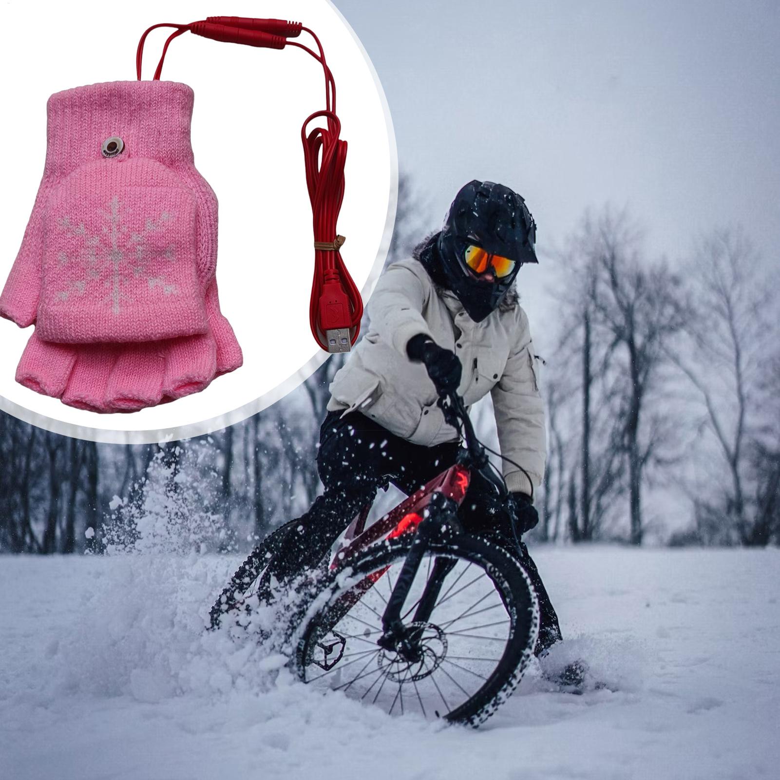 USB 발열 장갑 손가락 없는 겨울용 장갑 여성 남성  - Cycling Gear For Cold Weather 리뷰 및 가격