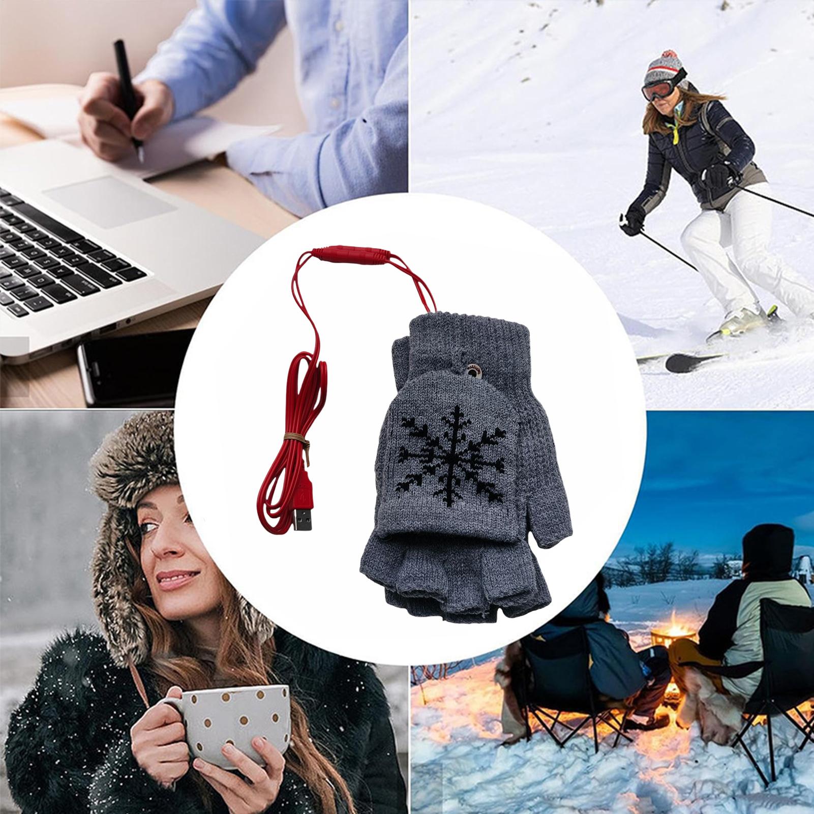 USB 발열 장갑 손가락 없는 겨울용 장갑 여성 남성  - Cycling Gear For Cold Weather 리뷰 및 가격
