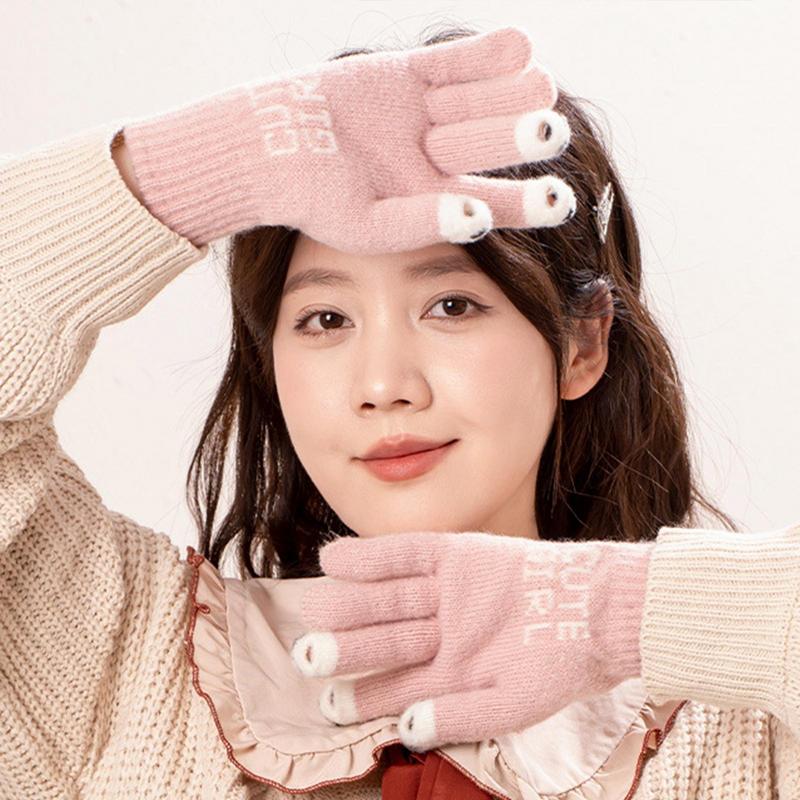 여성용 따뜻한 장갑 터치 스크린 손가락이있는 탄성 장갑 - Cycling Gear For Cold Weather 리뷰 및 가격